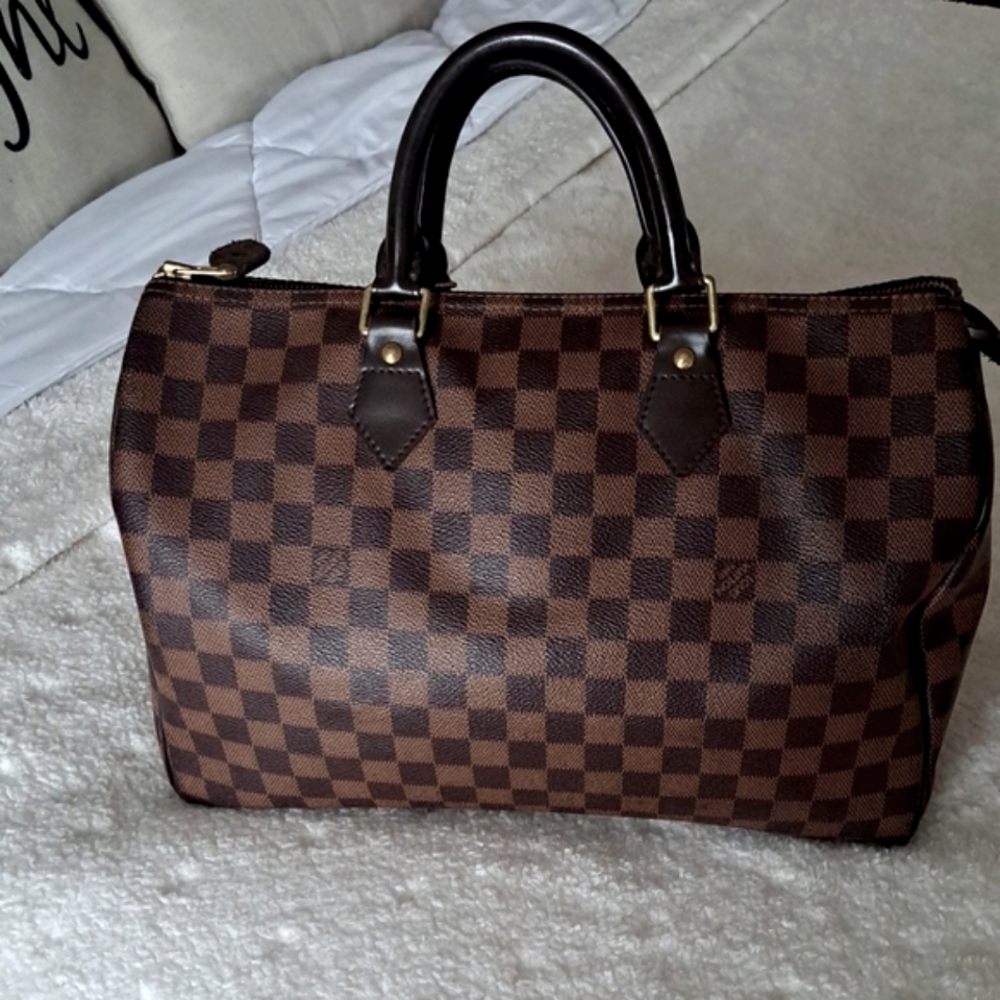 Louis Vuitton Speedy 35 Damier Ebene – Hot Stamped “JEN”